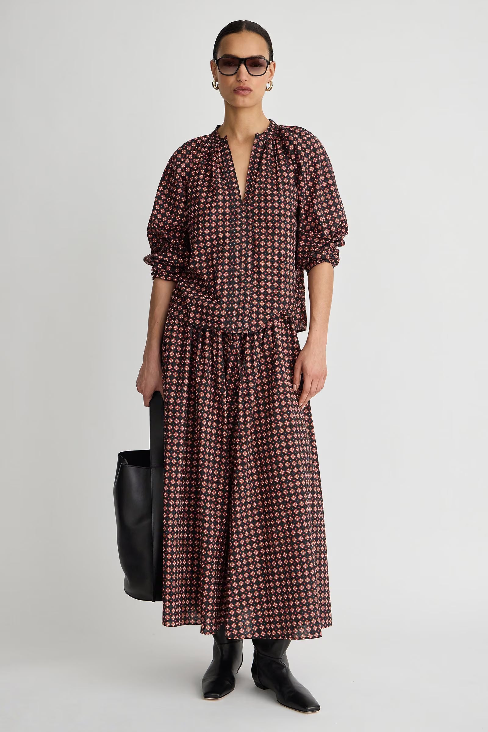 Hanne Tie Maxi Skirt front