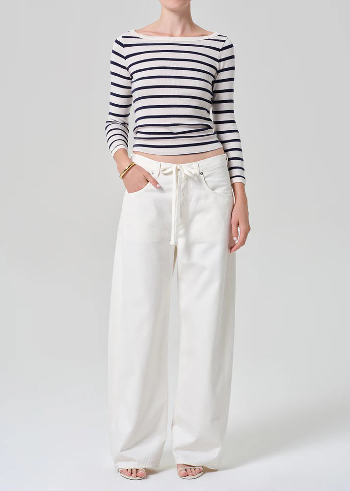 Brynn Drawstring Trousers full body front view