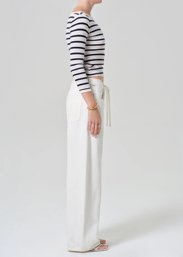 Brynn Drawstring Trousers full body side view