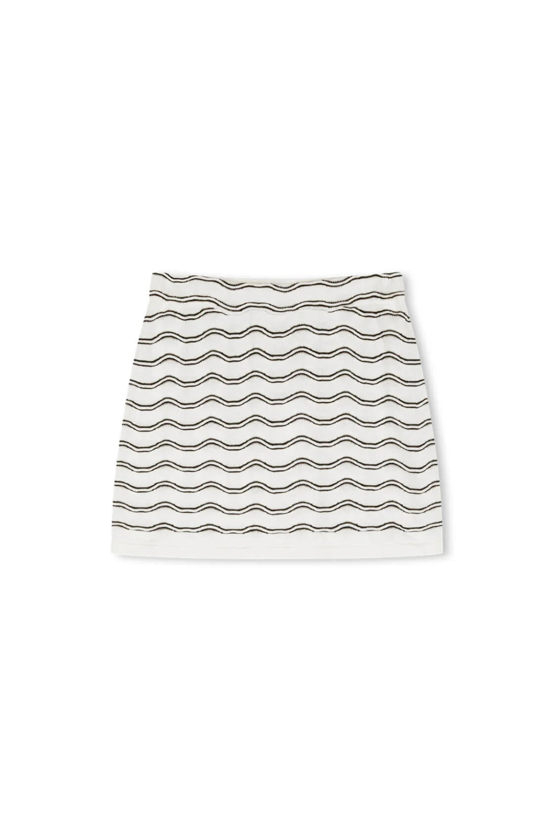 Skirt with wavy pattern on a white background