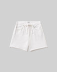 White shorts on a gray background