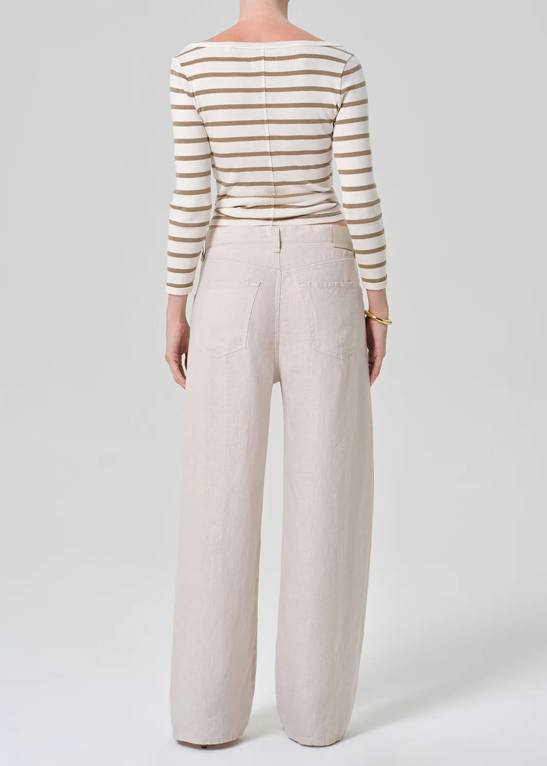 Brynn Drawstring Linen Trouser back