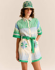 Amaia Dress in Gardenia front view on model
