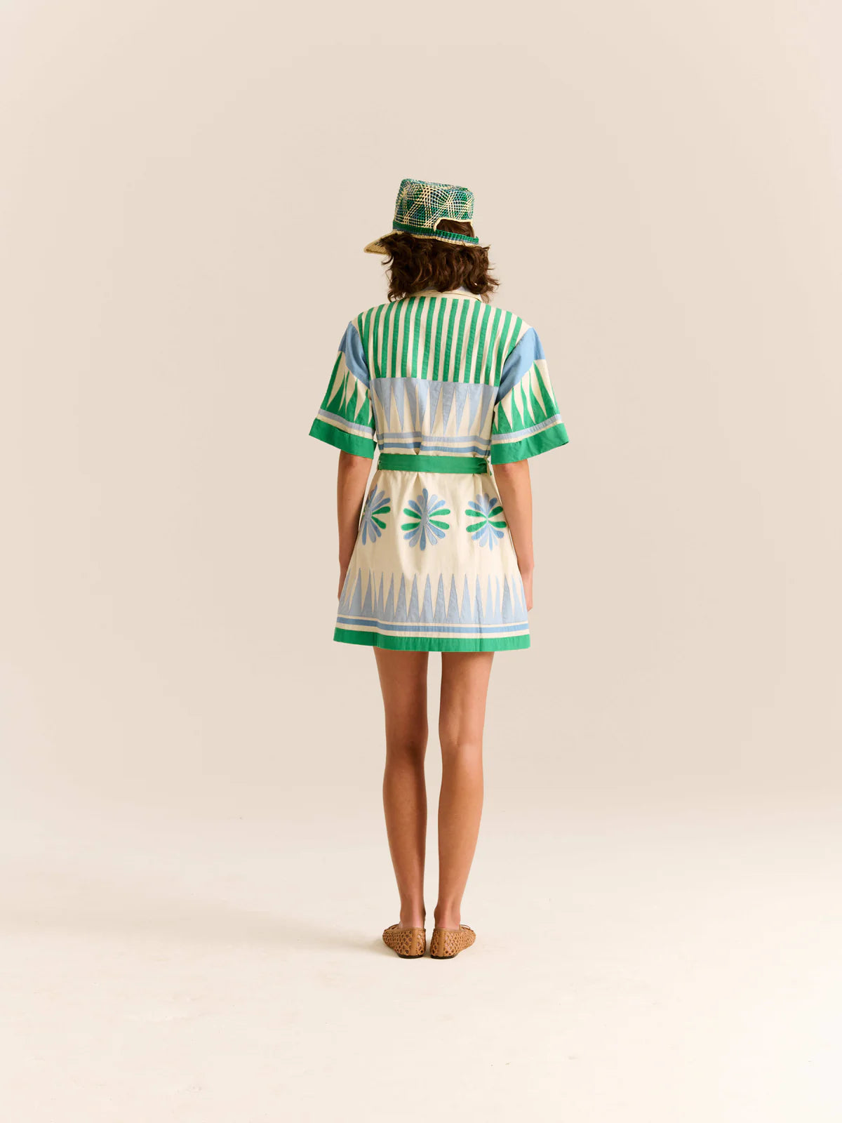 Amaia Dress in Gardenia full body back view on model