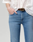 Goldie Ankle Kick Flare in Calla