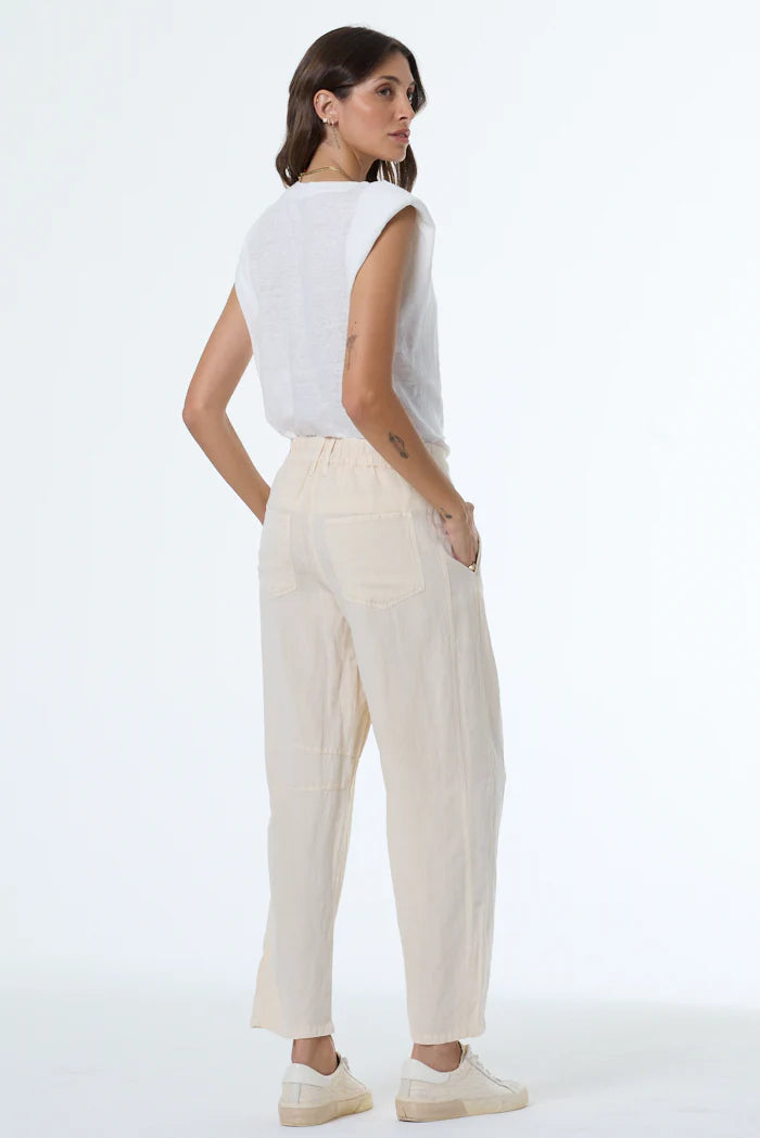 Barrlet Barrel Linen Pant back/side