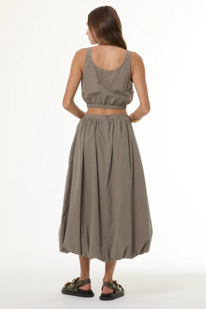 Lani Crop Tank full body back view on model