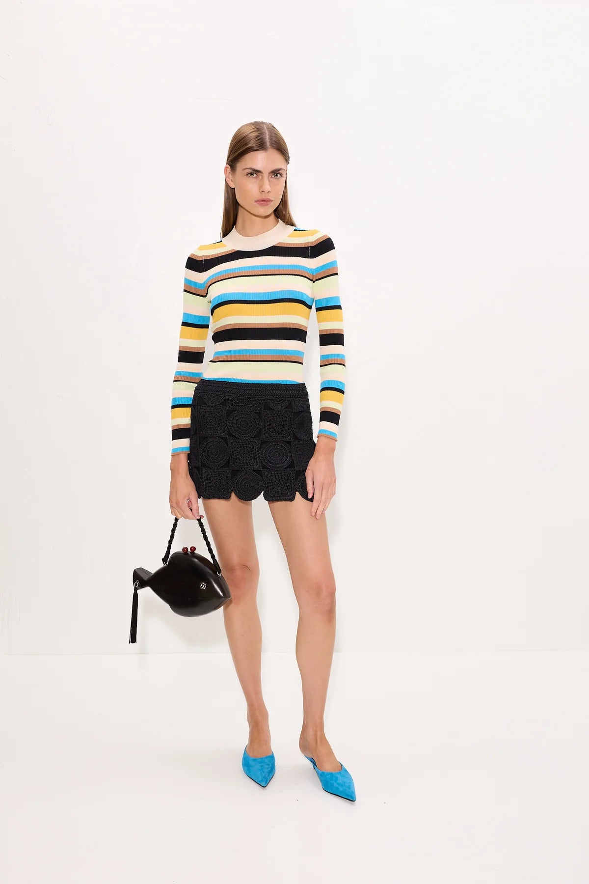 Mika Knit Top front view on model