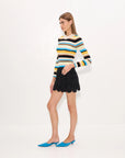Mika Knit Top side view on model