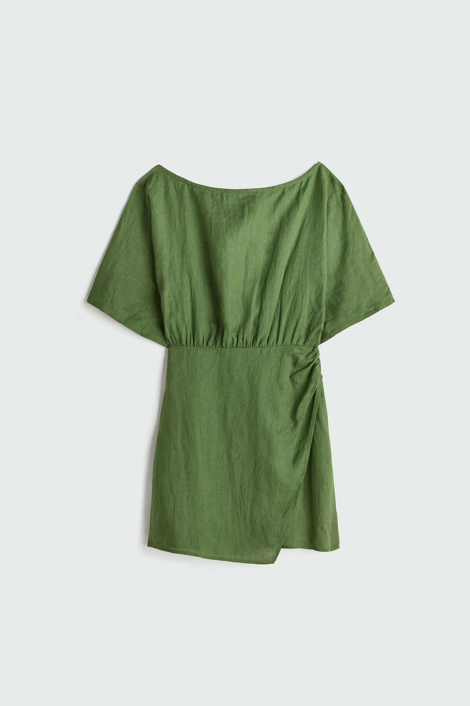 Green dress on a white background