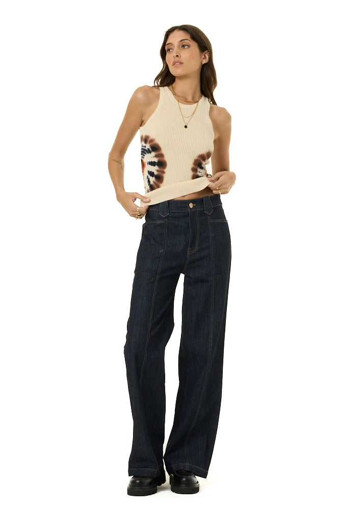 Meero Straight Leg Jean front view on model