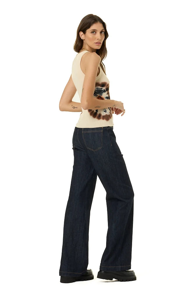 Meero Straight Leg Jean side view on model