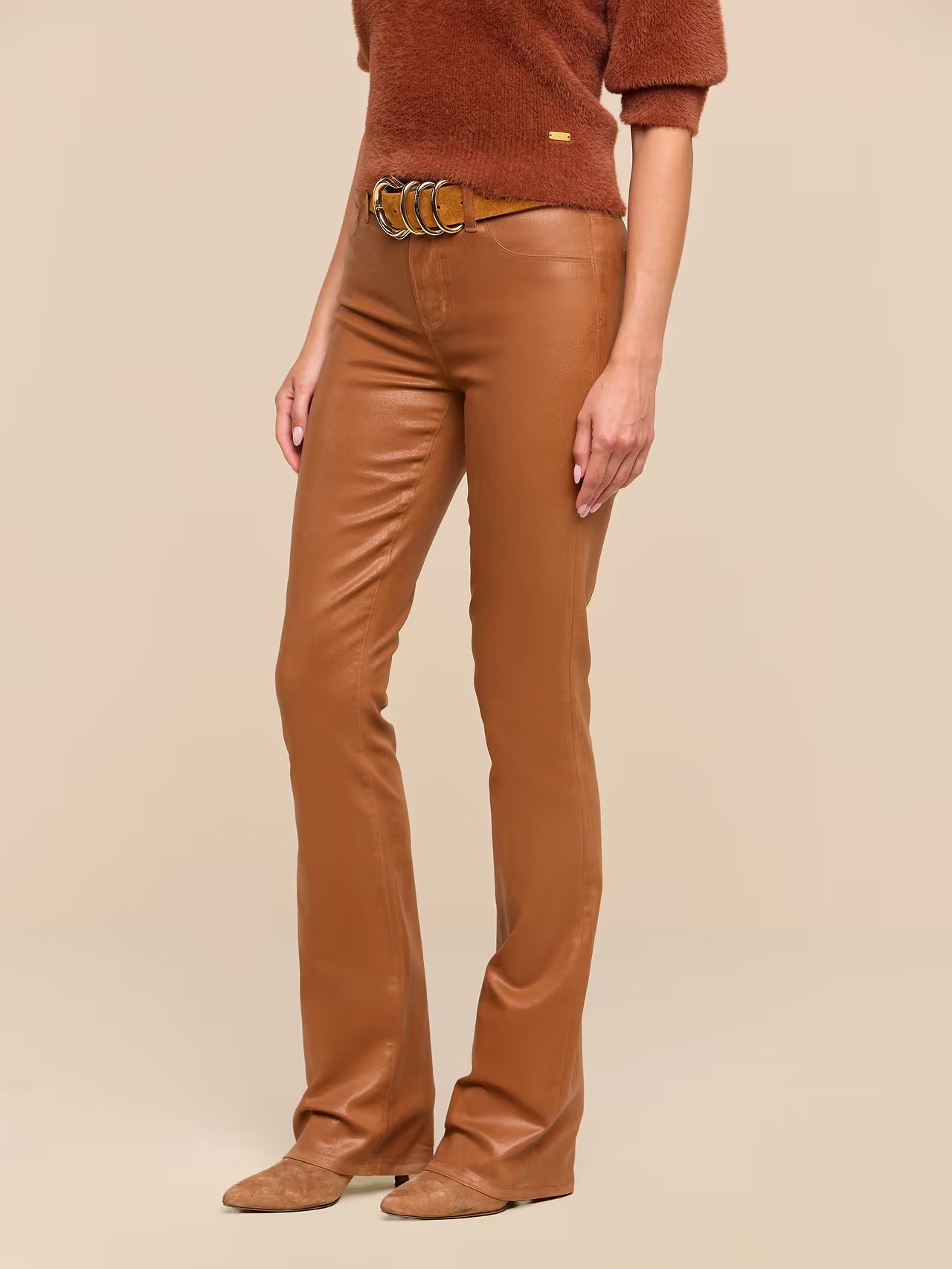 Selma Coated Bootcut Jean Java Coated side