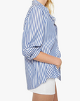 The Bestie White and Blue Stripe side