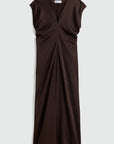 Monde Drape Bias Maxi Dress front view on white background
