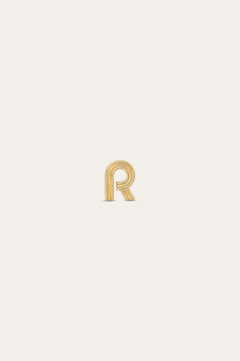 Groovy Initial Mini Bead - Letter R by itself