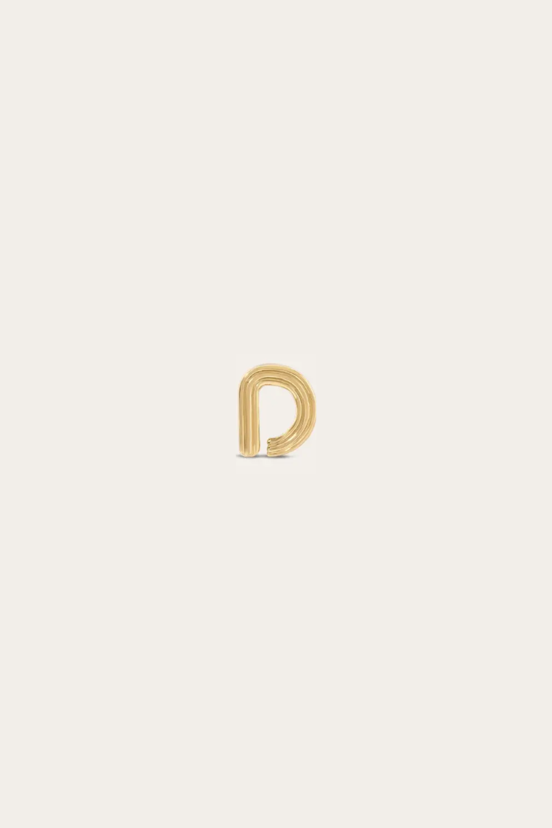 Groovy Initial Mini Bead - Letter D by itself