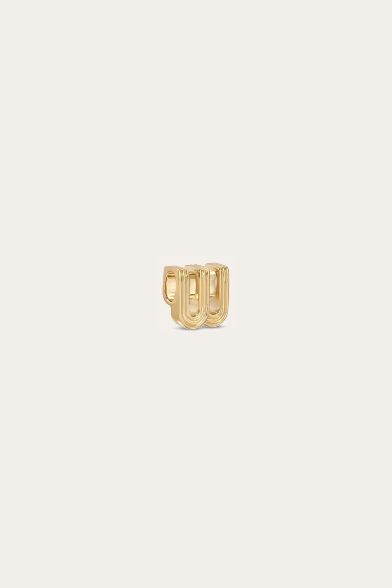 Groovy Initial Mini Bead - Letter W side