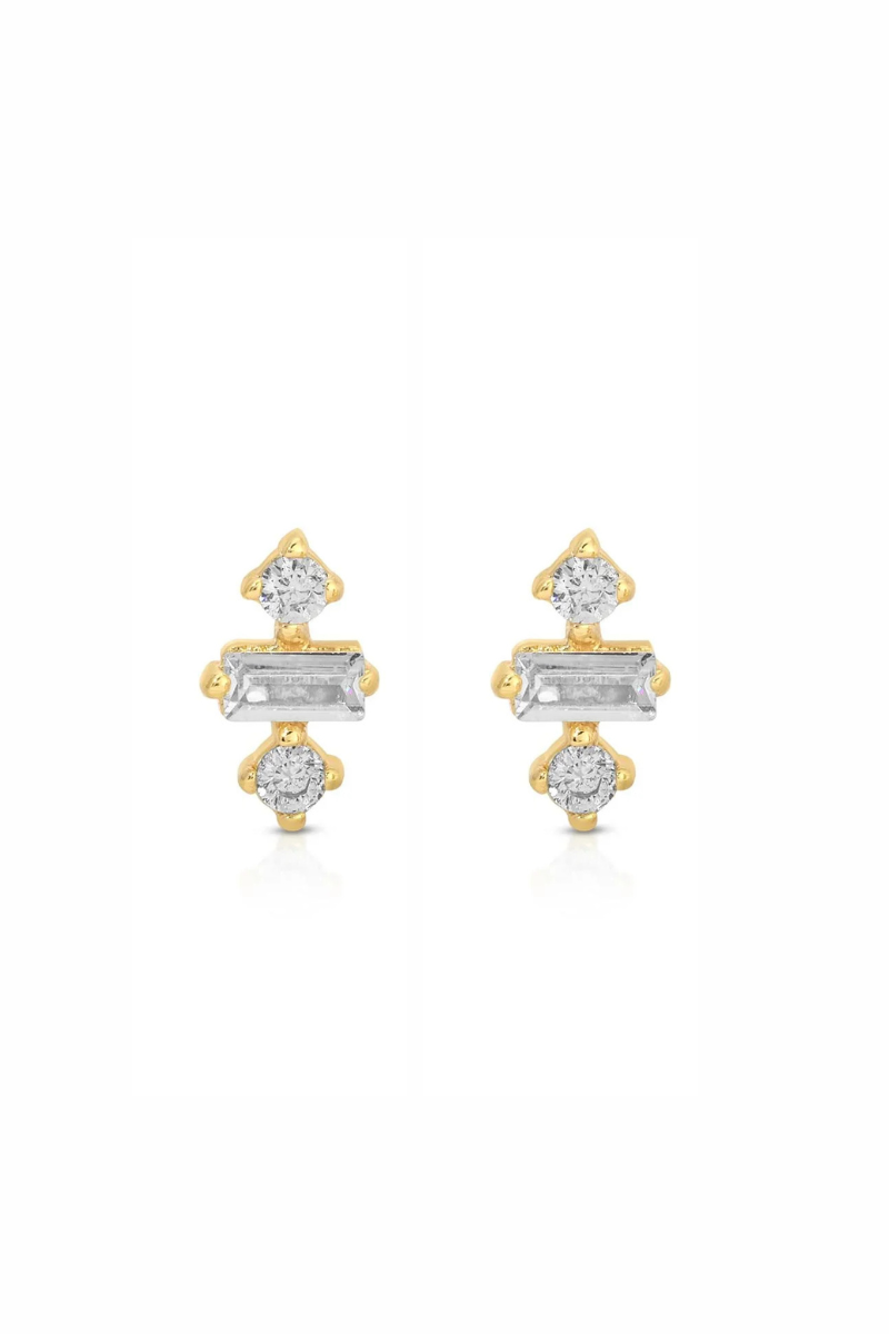 Dory Diamond Earrings close up front