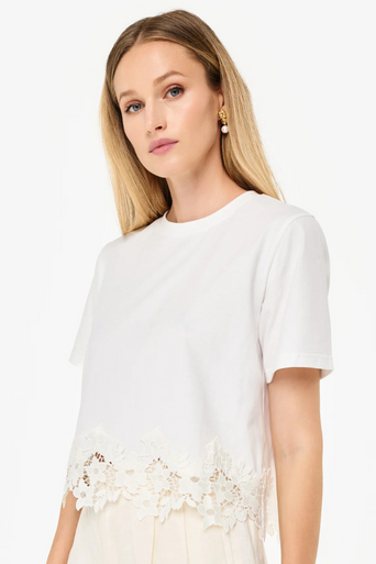 Cami NYC Keanu Lace Scallop Top close up