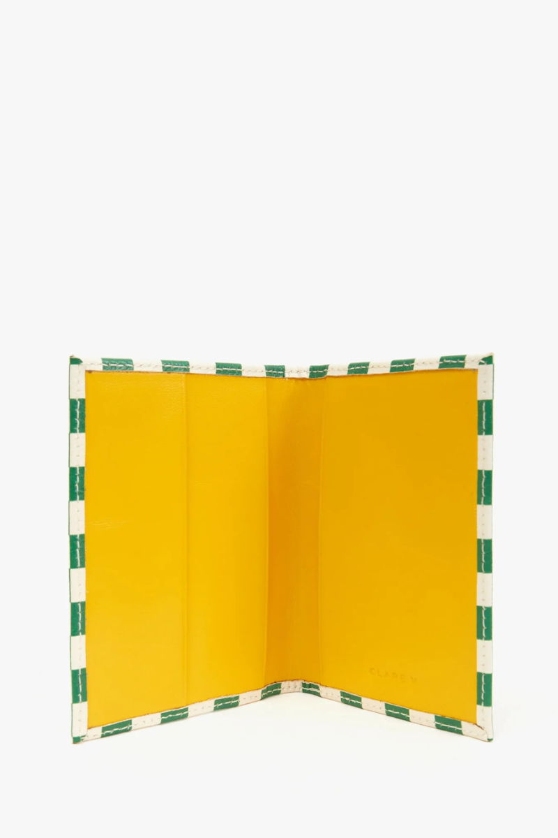 Clare V Passport Sleeve Checker inside
