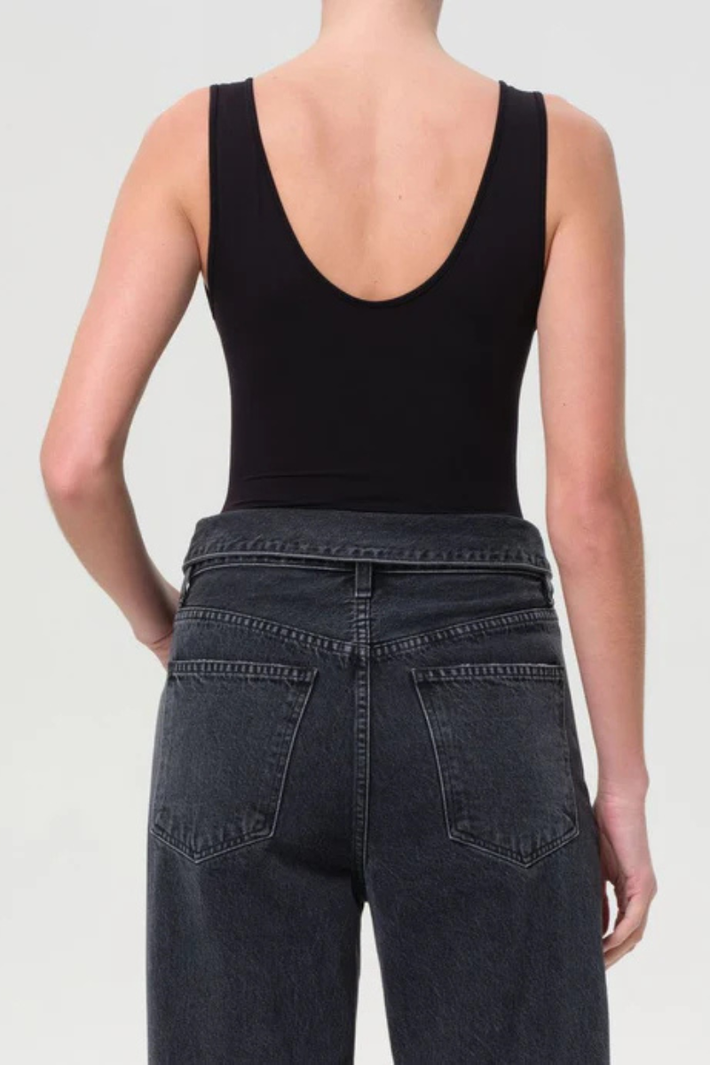 Agolde Tora Tank Bodysuit Black back