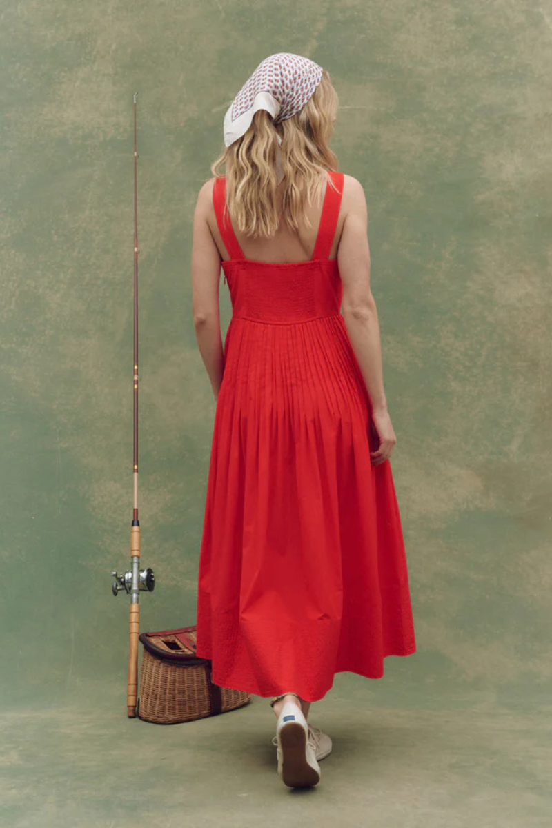 The Great the Day Break Dress Hot Red back