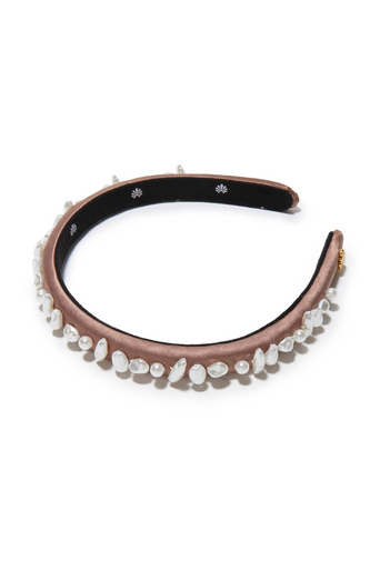Lele Sadoughi Gigi Pearl Treasure Headband by itself