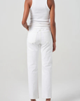 Agolde 90s Pinch Waist High Rise Straight in Marshmellow back