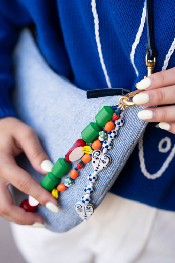 Clare V L'ete Fob close up on bag