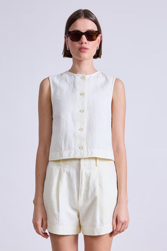 Apiece Apart Godet Button Tank front