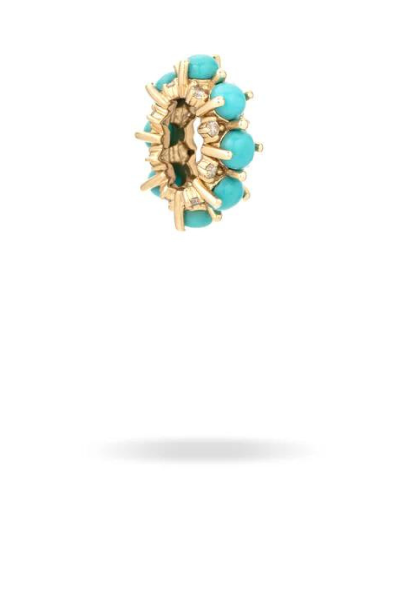 Adina Reyter Turquoise + Diamond Rounds Big Bead side