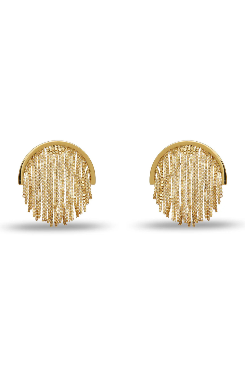 Lele Sadoughi Flapper Button Earring side by side