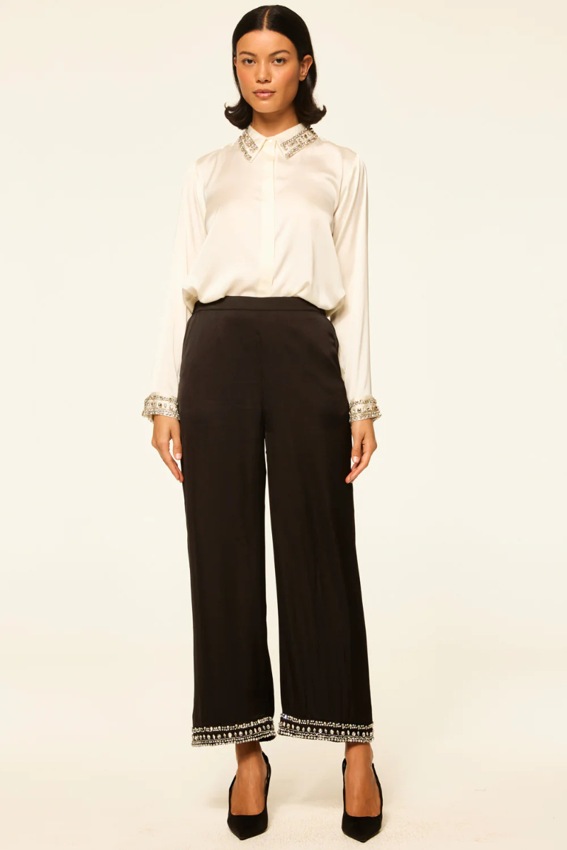 Misa Los Angeles Leia Pant front with white top