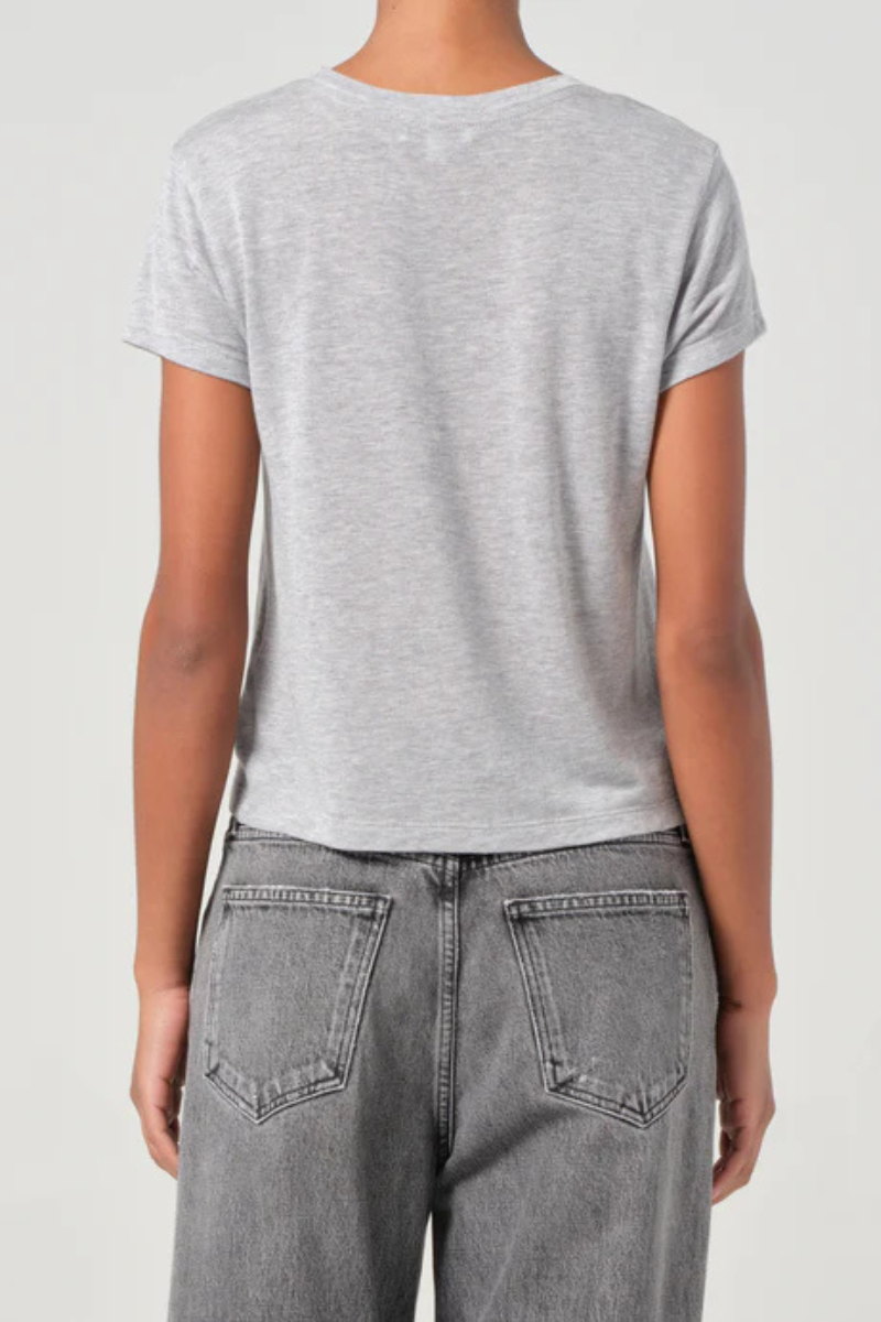 Agolde Adine Shrunken Tee Grey Heather back