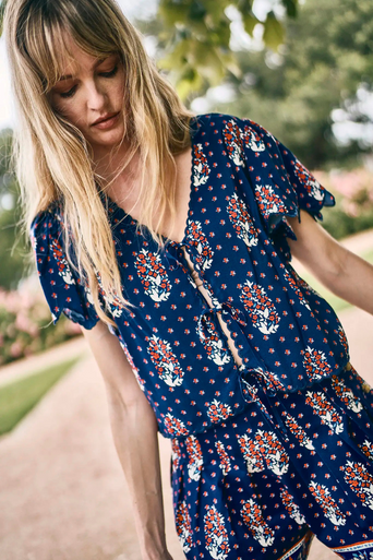 Hunter Bell Bardot Top close up