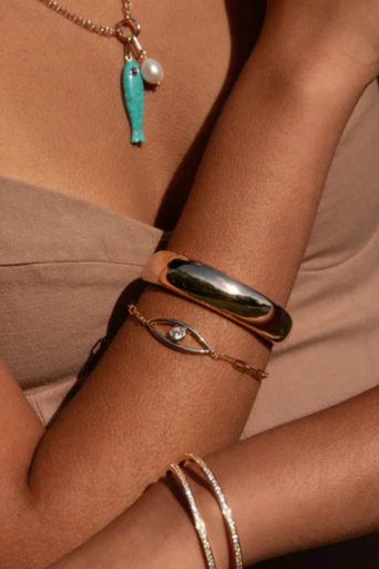 Thatch Evil Eye Bracelet on wrist