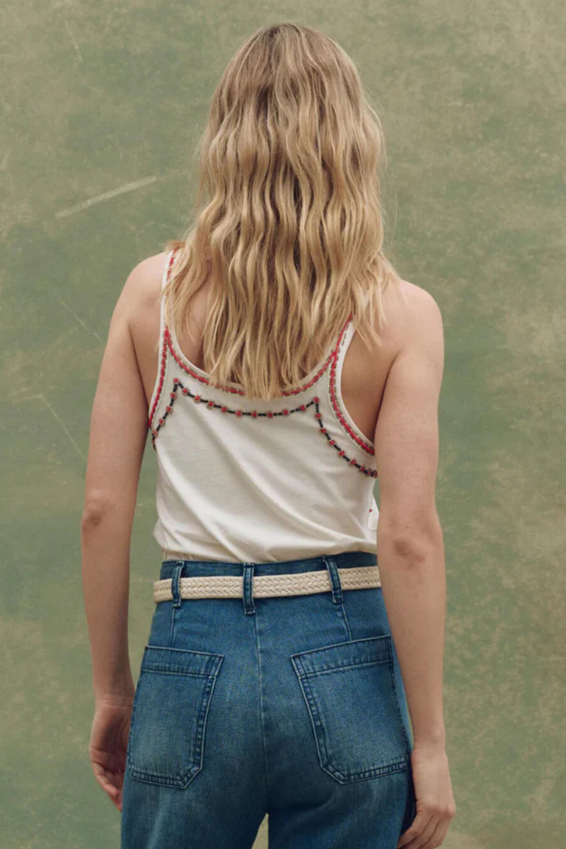 The Great the Beaded Slim Tank back