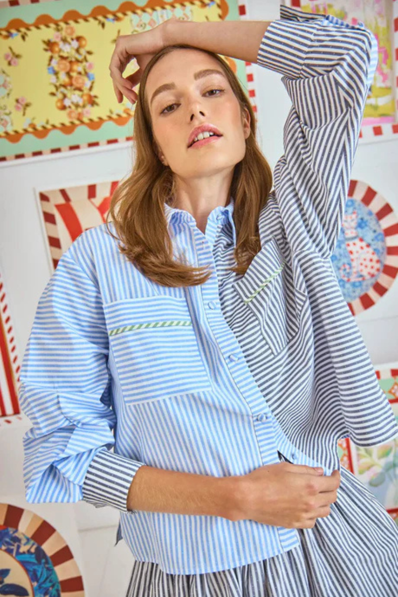 Hunter Bell Hudson Stripe Shirt front view