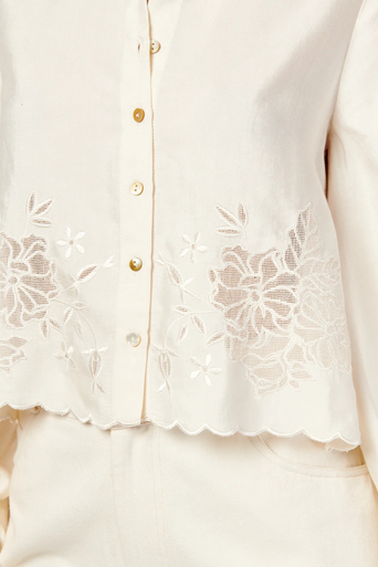 Cami NYC Rhonda Blouse close up embroideries