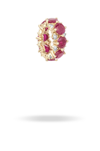 Adina Reyter Ruby Diamond Rounds Big Bead close up side