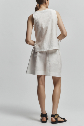 Saint Art Joel Linen Crinkle Top full body back