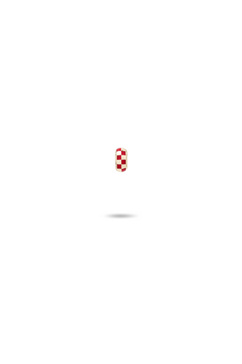 Adina Reyter Red Ceramic Checker Bead Mini