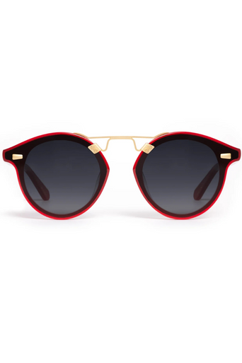 Krewe STL Nylon Cherry 18k Sunglasses front by itself