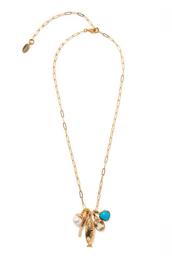 Lizzie Fortunato Sardina Charm Necklace flat lay