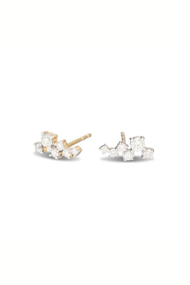 Adina Reyter Scattered Diamond Post Earring side by side