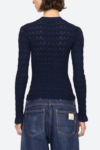 Sea Ruby Long Sleeve Top Navy back