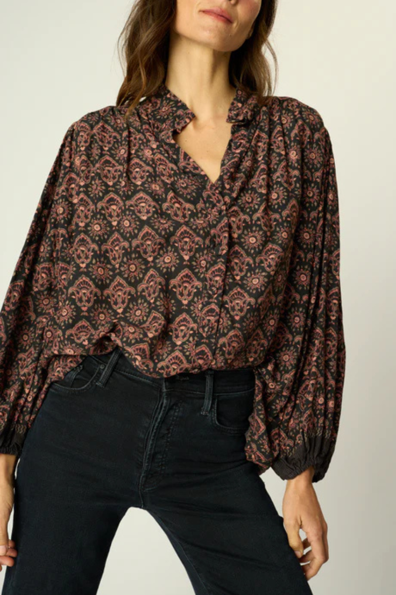 Natalie Martin Iris Long Sleeve Top close up front
