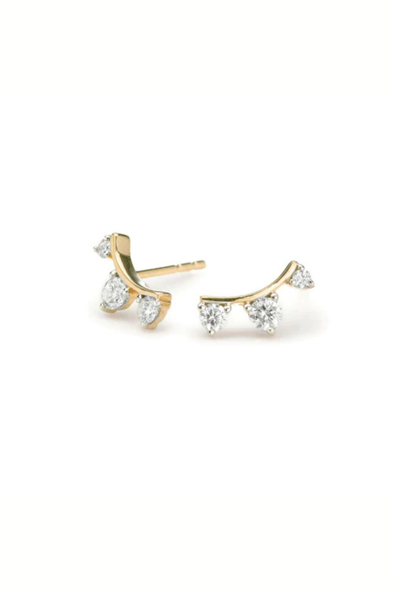 Adina Reyter Three Diamond Amigos Curve Posts side by side