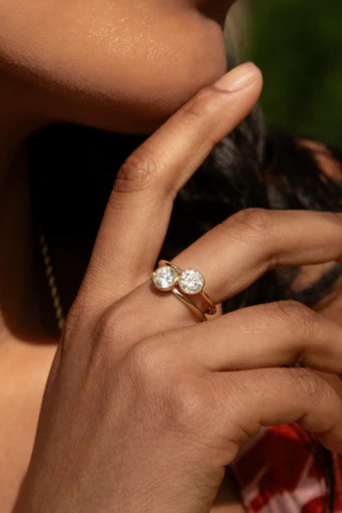 Thatch Dottie Ring on finger